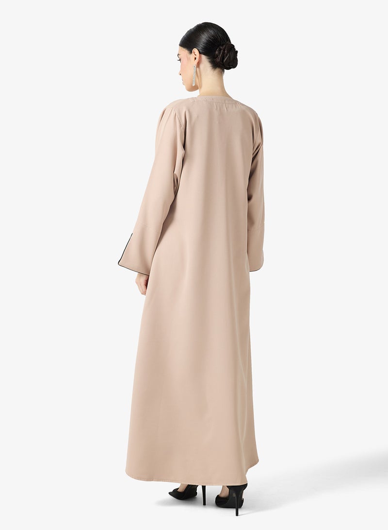 hayas closet Embellished Abaya With Sheila - Image 2